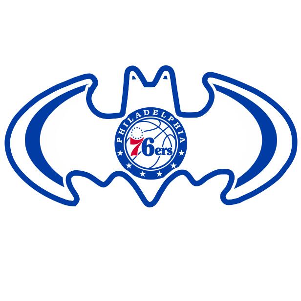 Philadelphia 76ers Batman Logo iron on transfers